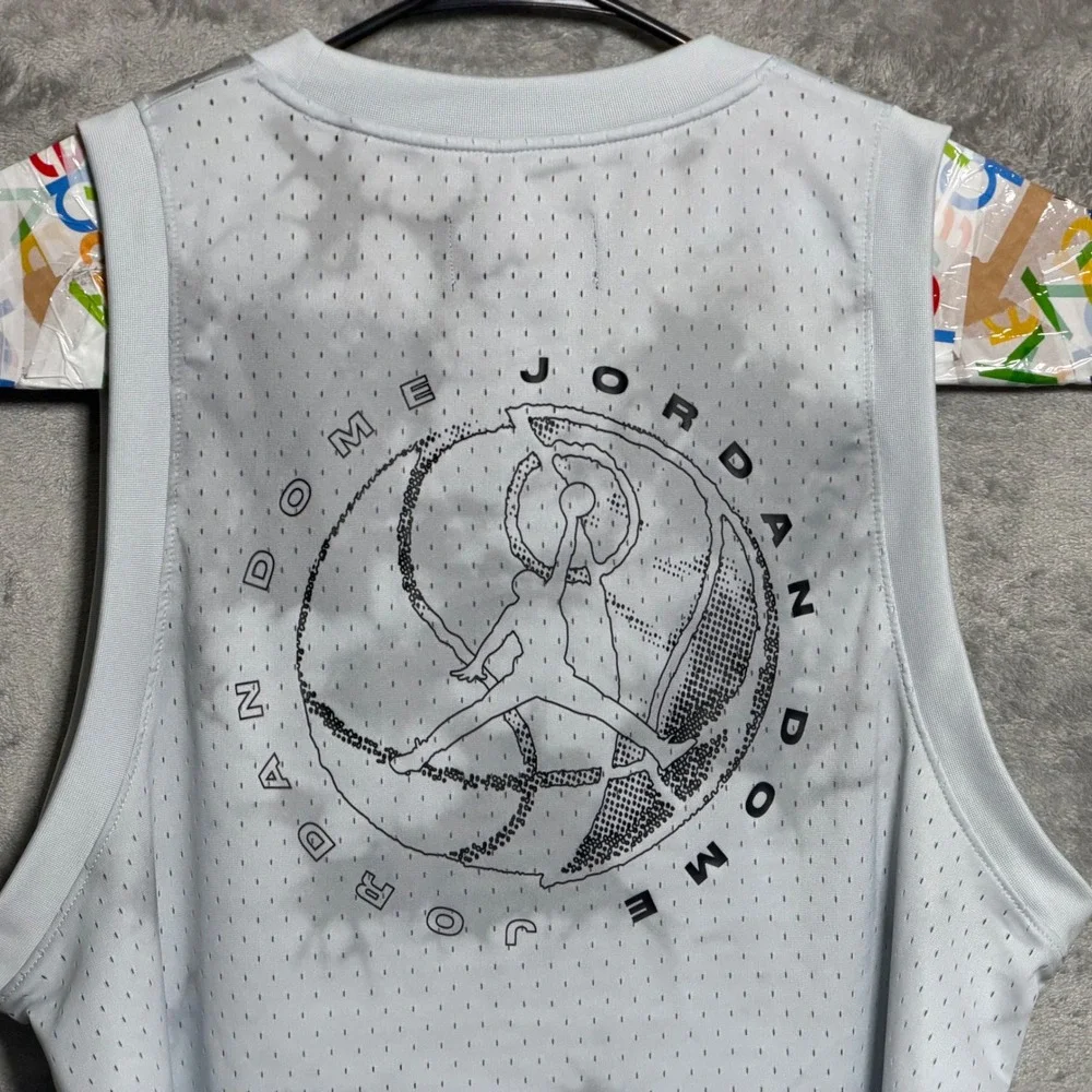 Jordan Dome Jersey Mens Large Gray Tie Dye Basketball Athletic DZ0565-043